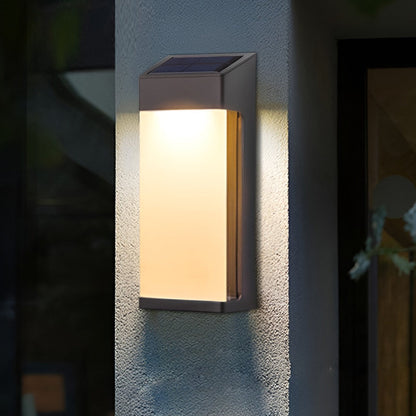 Solar Powered Outdoor Sconces LED Waterproof Metal Lamp