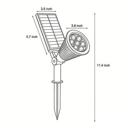 Solar Powered Spotlights Waterproof Modern Landscape Light