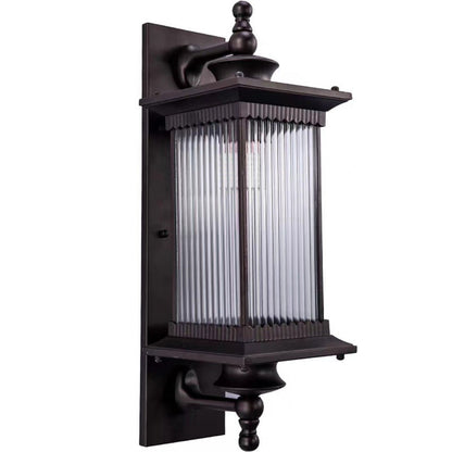 Solar Outdoor Lights Wall Mount Striped Glass Waterproof Lamp