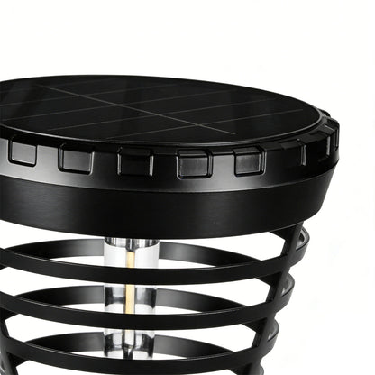 Solar Torch Light Open Multi-ring Conical LED Pathway Light