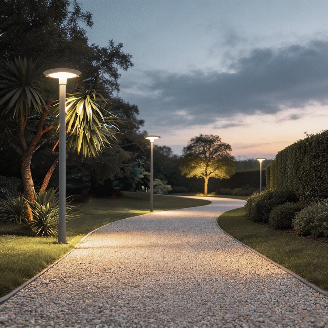 Solar UFO Street Light Modern Circular Dual Motion Sensor LED Lamp