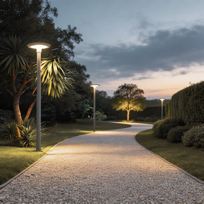Solar UFO Street Light Modern Circular Dual Motion Sensor LED Lamp