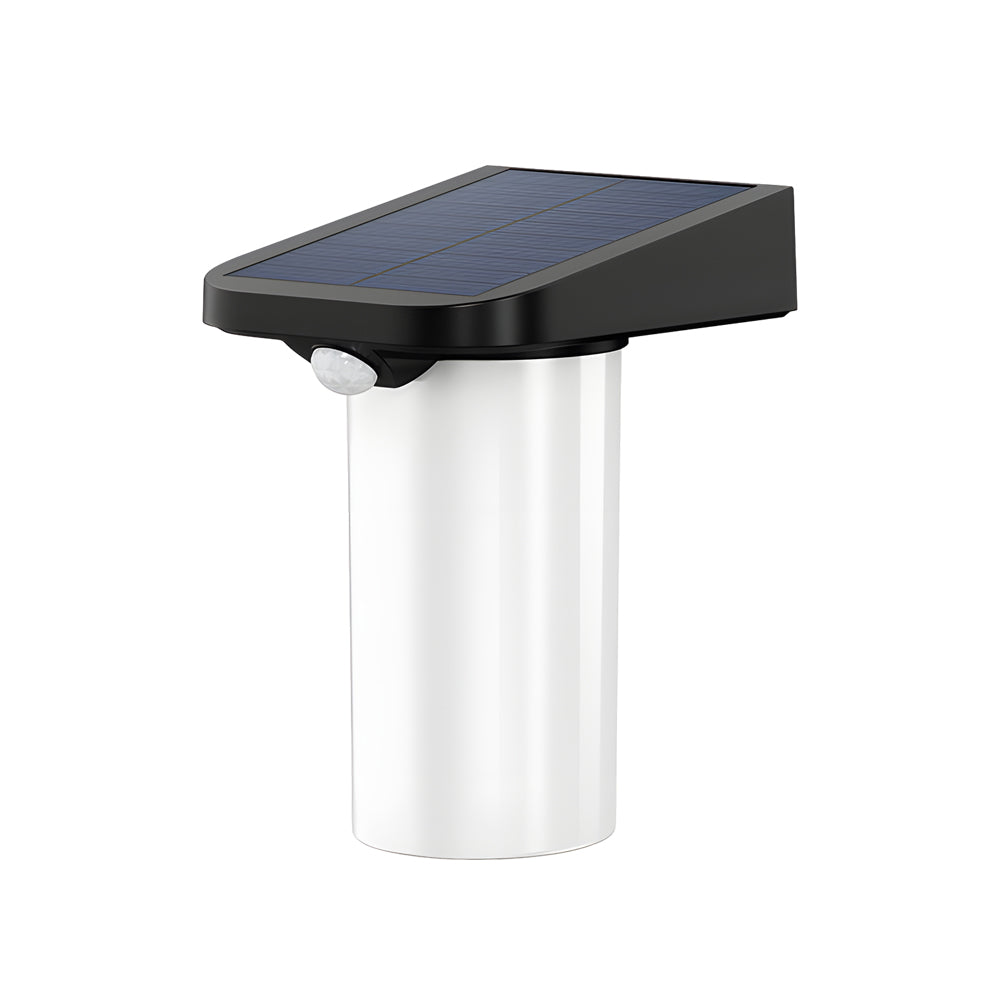 Solar Wall Lamp with Motion Sensor Modern LED Black Outdoor Light