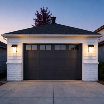 Solar Wall Lamp with Motion Sensor Modern LED Black Outdoor Light
