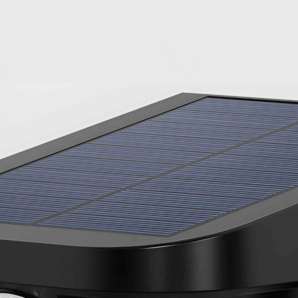 Solar Wall Lamp with Motion Sensor Modern LED Black Outdoor Light