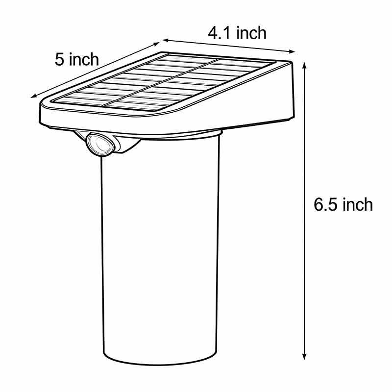 Solar Wall Lamp with Motion Sensor Modern LED Black Outdoor Light