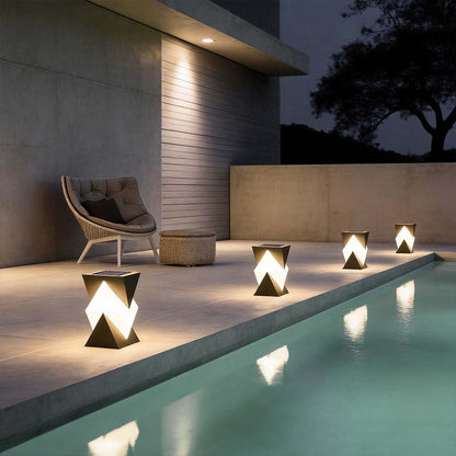 Special Shaped Pillar Light Modern Style Waterproof LED Post Light