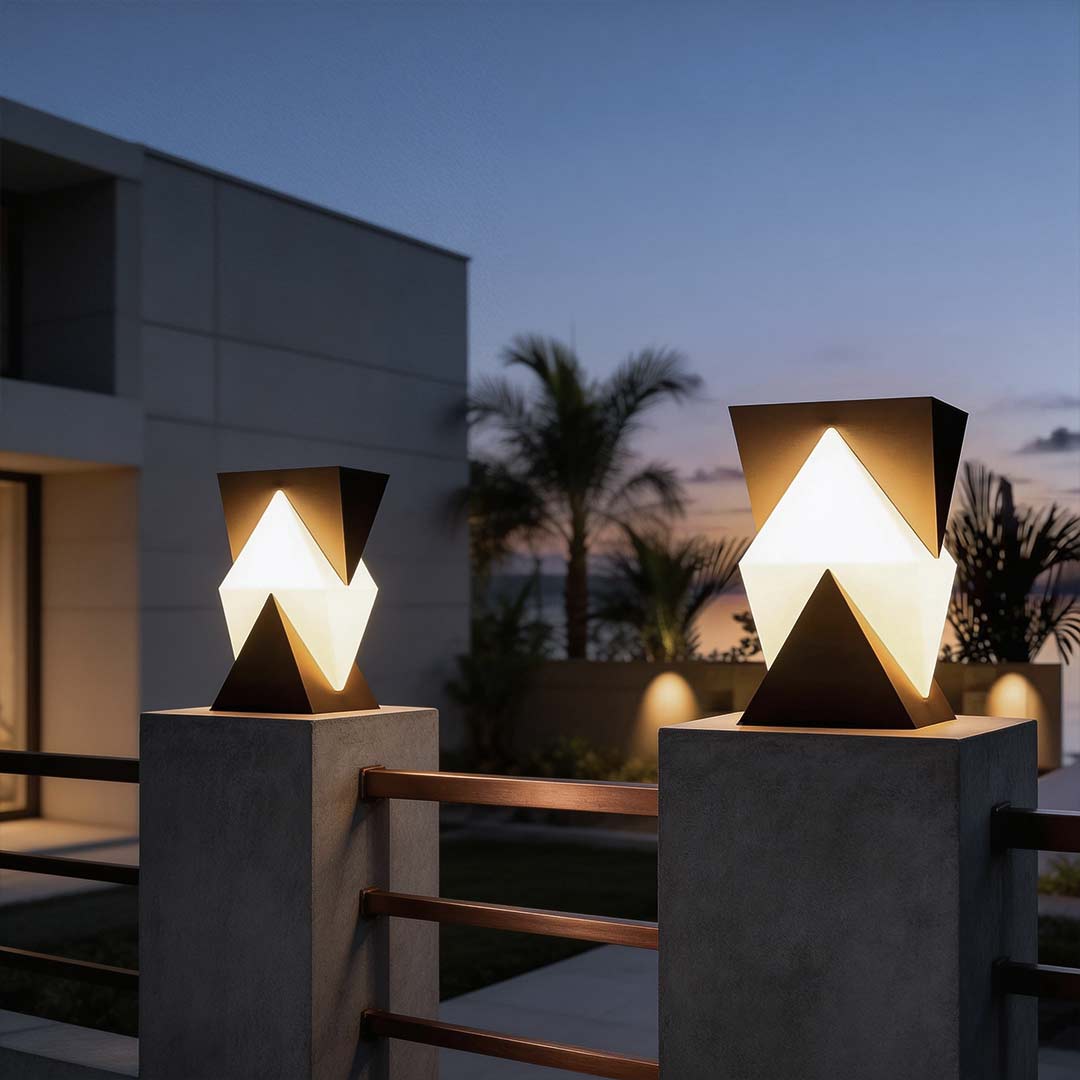 Special Shaped Pillar Light Modern Style Waterproof LED Post Light