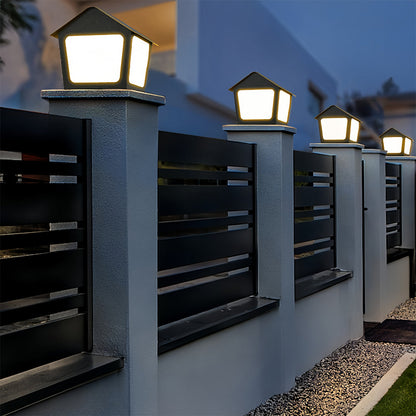 Deck Post Cap Lights Unique Shape Chic Outdoor Garden Post Lights