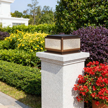 Square Outdoor Pillar Lights Minimalist Waterproof Light