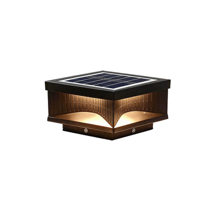 Square Outdoor Pillar Lights Stripe Decorative LED Light