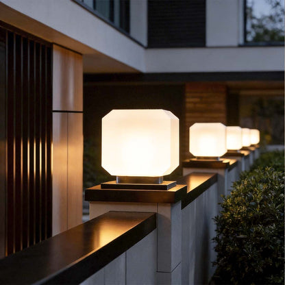 Square Pillar Lights Waterproof Outdoor LED Metal Light