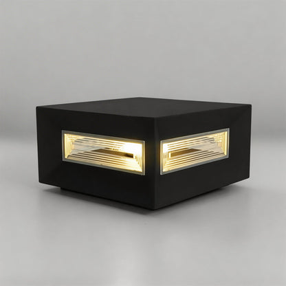 Square Pillar Lights Modern Creative Cube LED Solar Fence Post Light
