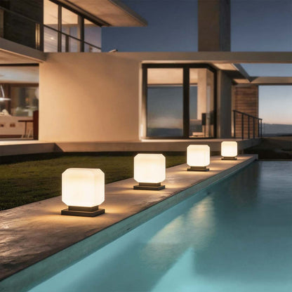 Square Pillar Lights Waterproof Outdoor LED Metal Light