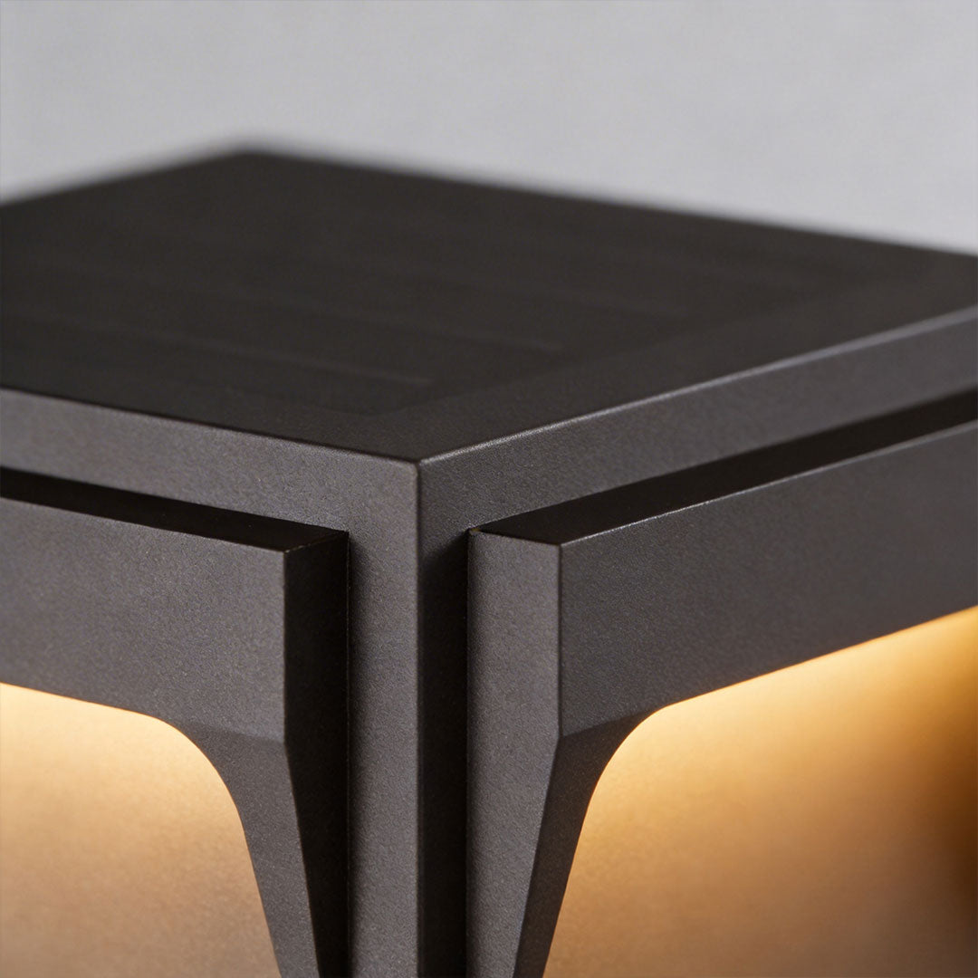 Stainless Steel Outdoor Pillar Lights Minimalist Square Light
