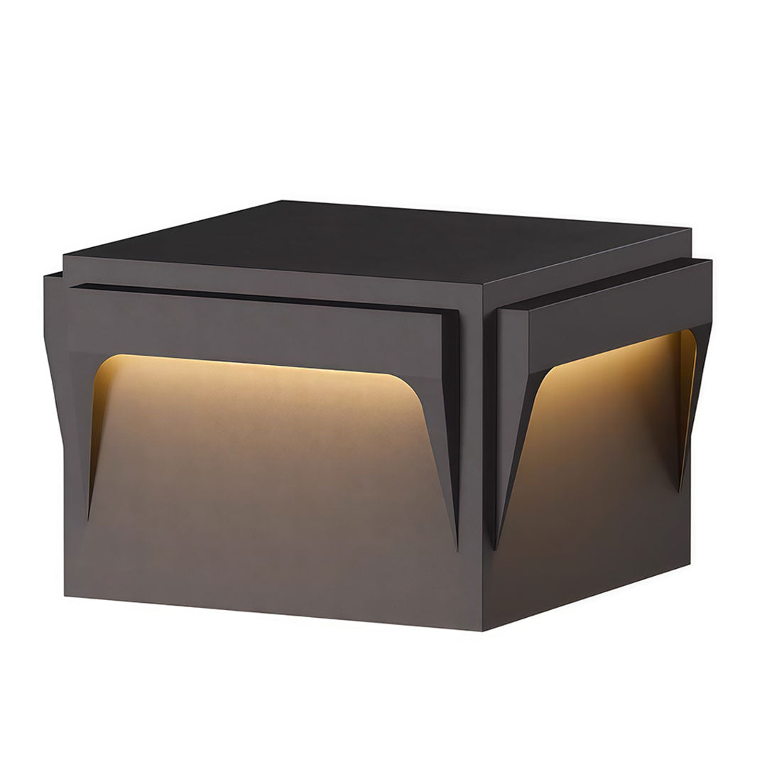 Stainless Steel Outdoor Pillar Lights Minimalist Square Light