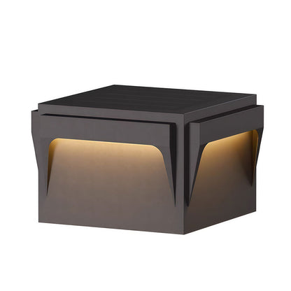 Stainless Steel Outdoor Pillar Lights Minimalist Square Light