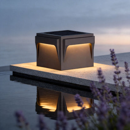 Stainless Steel Outdoor Pillar Lights Minimalist Square Light