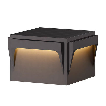 Stainless Steel Outdoor Pillar Lights Minimalist Square Light