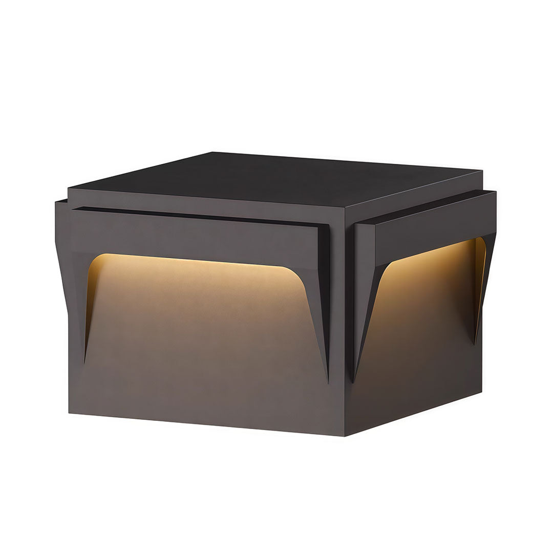 Stainless Steel Outdoor Pillar Lights Minimalist Square Light
