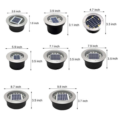 Recessed Floor Lighting Solar LED Metal Well Light