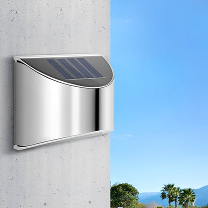 Stainless Steel Wall Lamp Waterproof Silver Solar Light