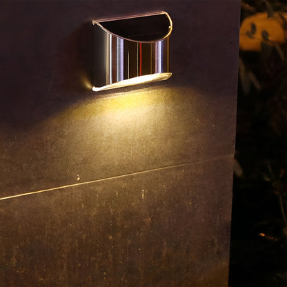 Stainless Steel Wall Lamp Waterproof Silver Solar Light