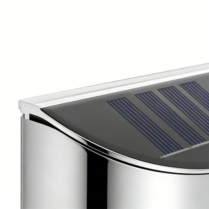 Stainless Steel Wall Lamp Waterproof Silver Solar Light