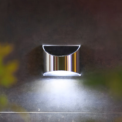 Stainless Steel Wall Lamp Waterproof Silver Solar Light
