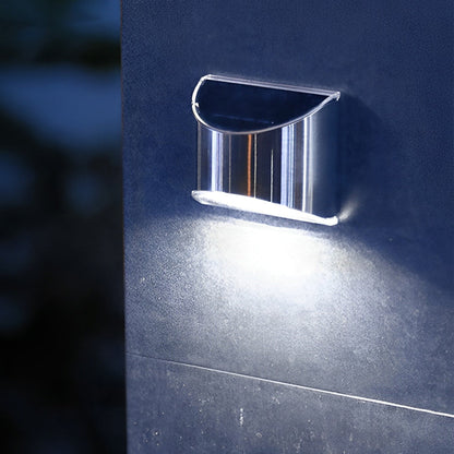 Stainless Steel Wall Lamp Waterproof Silver Solar Light