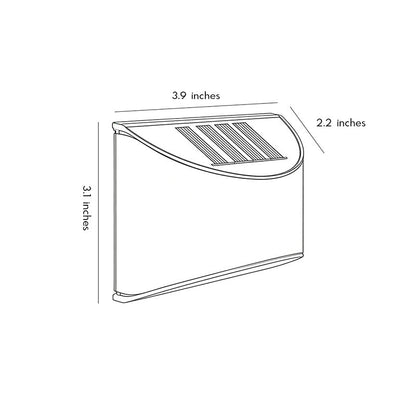 Stainless Steel Wall Lamp Waterproof Silver Solar Light