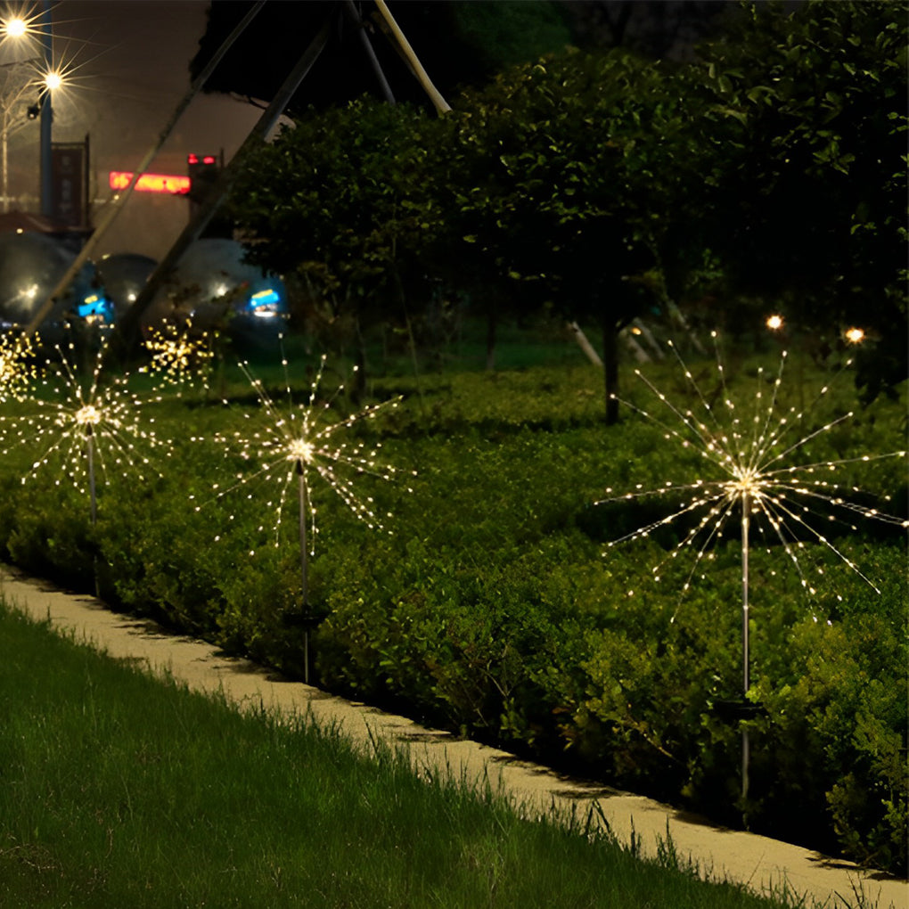 Starburst Garden Lights Solar LED Waterproof Firework Landscape Light