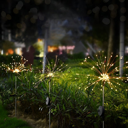 Starburst Garden Lights Solar LED Waterproof Firework Landscape Light