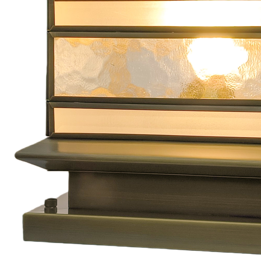 Stone Pillar Solar Lights Retro Copper – Waterproof Brass Fence Post Light for Garden & Courtyard