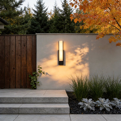 Stone Texture Wall Light Waterproof LED Black Modern Light