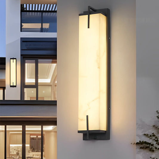Stone Wall Sconce Lighting Modern Square LED Alabaster Wall Lamp