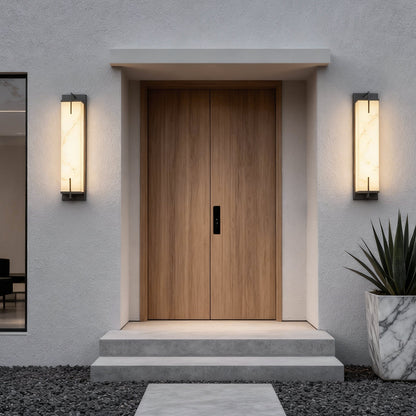 Stone Wall Sconce Lighting Modern Square LED Alabaster Wall Lamp