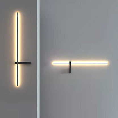 Strip Wall Lighting Modern Linear LED Waterproof Black Light