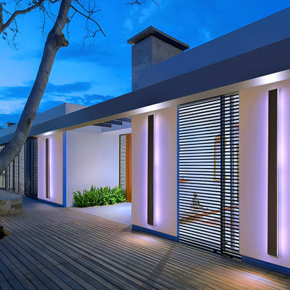 Black Long LED RGB Linear Light Outdoor Waterproof Wall Lighting