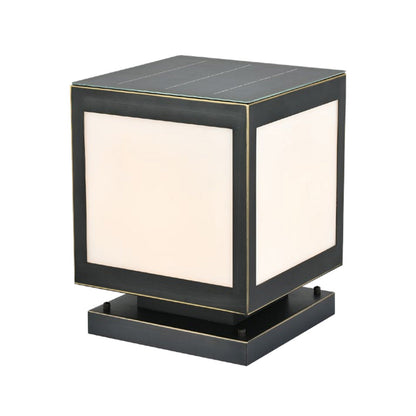 Pillar Solar Light Outdoor Waterproof Square Copper Light