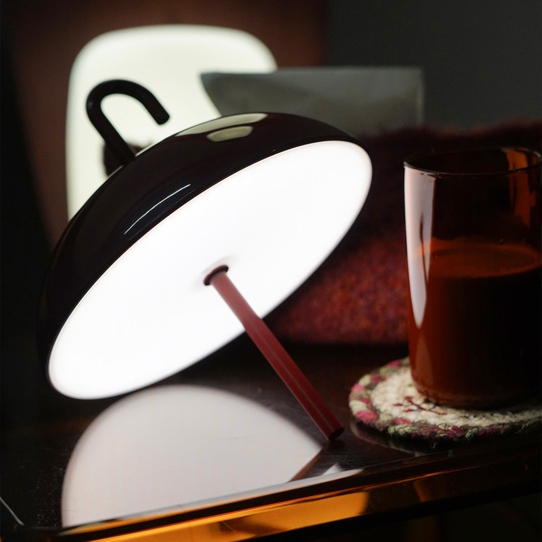 USB Rechargeable Table Lamp - Portable, Dimmable LED Touch Lamp with Umbrella-Style Design