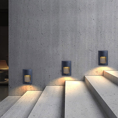 Surface Mounted Step Lights LED Black Modern Outdoor Light