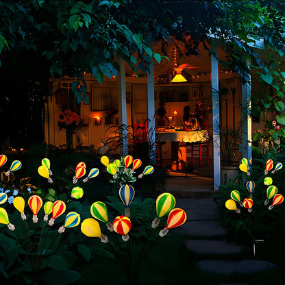 Swinging Solar LED Hot Air Balloon Lights 2 Pack for Outdoor Gardens