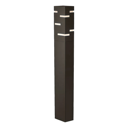 Black LED Bollard Lights Outdoor Waterproof Ambience Decor Lamp