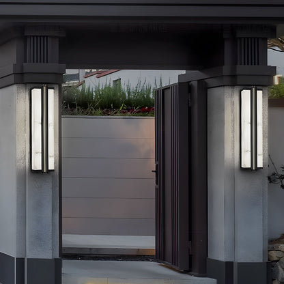 Vertical Wall Light Modern Black LED Waterproof Light