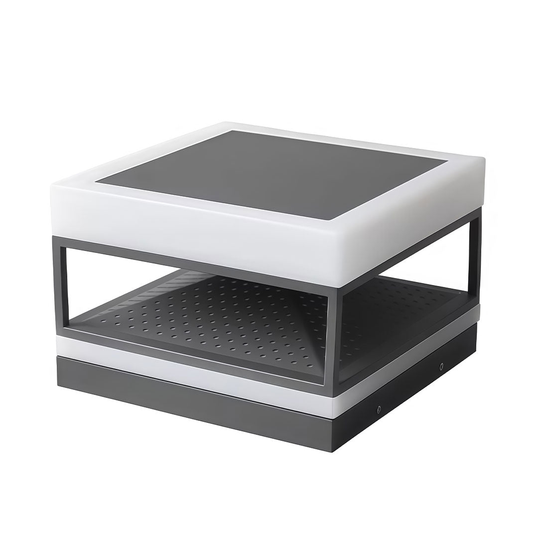 Pillar Top Lights Modern Outdoor Waterproof Square Light