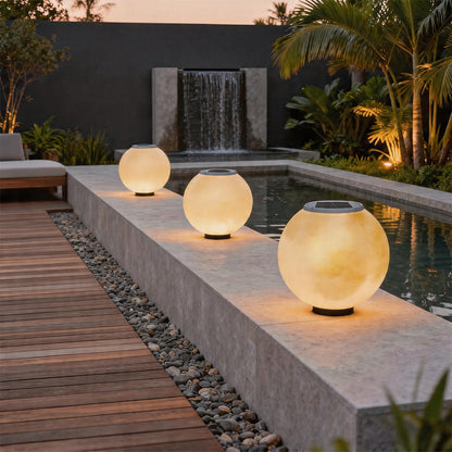 Moon Pillar Lights Modern Waterproof LED Resin Lamp