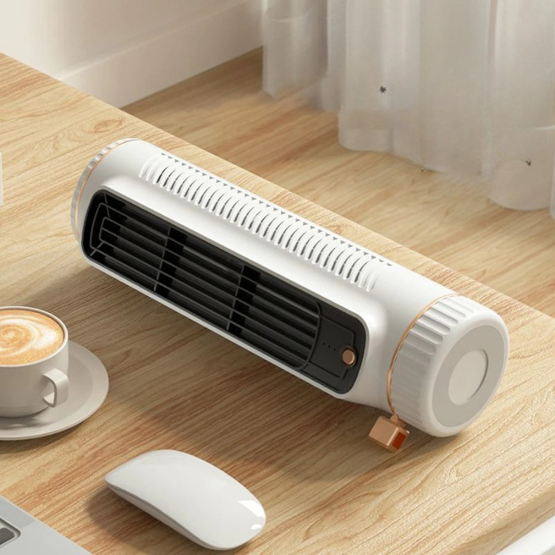 Bladeless Tower Fan Portable Air Conditioner - 360 Degree Airflow Indoor Cooling Fan for Home Office