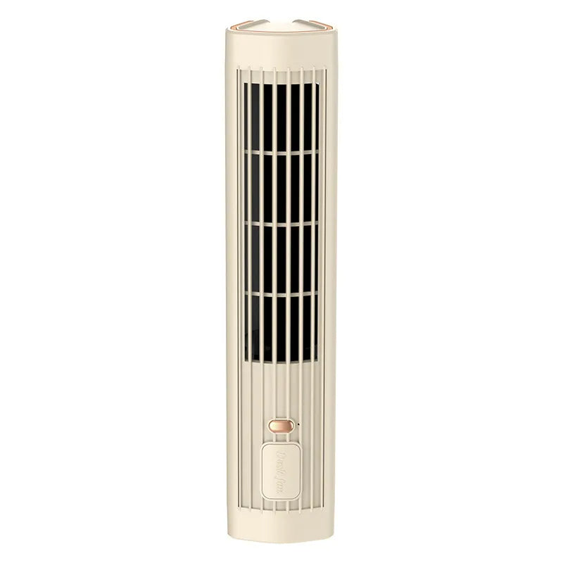USB Rechargeable Tower Fan Portable Air Conditioner - 3-Speed Bladeless Standing Fan for Home Office