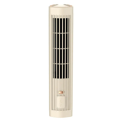 USB Rechargeable Portable Tower Fan – 3-Speed Bladeless Standing Fan for Home & Office